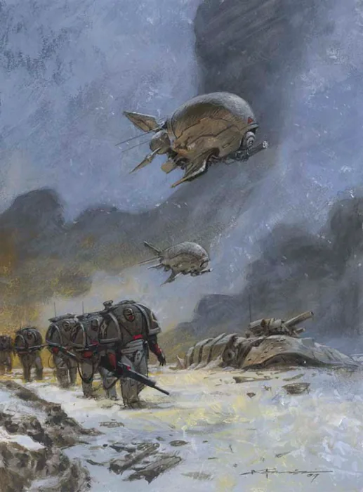 Bloodstained Stars — chapter heading — painting by Christopher Moeller, © Christopher Moeller