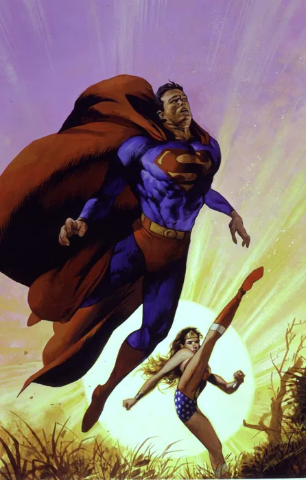 JLA: A League of One — page 66 — painting by Christopher Moeller, © DC Comics